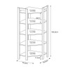 Closet 5 Prateleiras Az1020 Nogal/Branco - Tecno Mobili