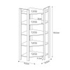 Closet 5 Prateleiras Az1020 Nogal/Preto - Tecno Mobili