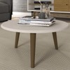 Mesa de Centro Redonda Brilhante 2075260 Off White - Bechara Móveis