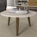 Mesa de Centro Redonda Brilhante 2075260 Off White - Bechara Móveis