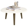 Mesa de Centro Redonda Brilhante 2075260 Off White - Bechara Móveis