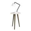 Mesa de Canto Redonda Brilhante 2075262 Off White - Bechara Móveis