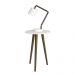Mesa de Canto Redonda Brilhante 2075262 Off White - Bechara Móveis