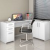 Mesa para Escritório 3 Portas 2 Gavetas Nt 2005 Branco New - Notavel