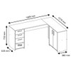 Mesa para Escritório 3 Portas 2 Gavetas Nt 2005 Branco New - Notavel
