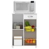 Armário de Cozinha para Forno com Fruteira 1 Porta 1 Gaveta Belize Branco New - Notavel