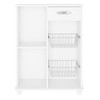 Armário de Cozinha para Forno com Fruteira 1 Porta 1 Gaveta Belize Branco New - Notavel