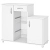 Armário de Cozinha para Forno com Fruteira 2 Portas 1 Gaveta Diva Branco New - Notavel