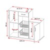 Armário de Cozinha para Forno com Fruteira 2 Portas 1 Gaveta Diva Branco New - Notavel