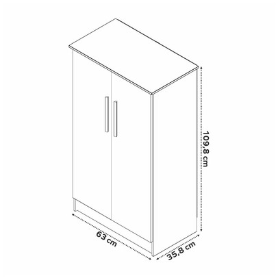 Sapateira 2 Portas Alaska Branco New - Notavel