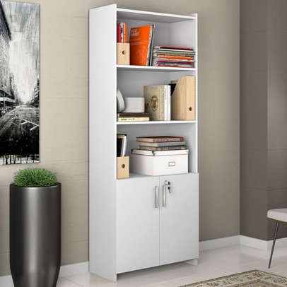 Armário para Escritório 2 Portas 56118 Branco New - Notavel