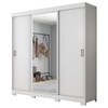 Guarda-Roupa Casal 3 Portas de Correr com Espelho Nt5020 Branco - Notavel