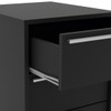 Gaveteiro com Rodízios Maia 3 Gavetas Preto - Politorno