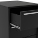 Gaveteiro com Rodízios Maia 3 Gavetas Preto - Politorno