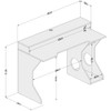 Mesa Gamer Fremont para 2 Monitores Preto/Verde - Politorno