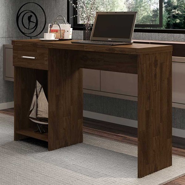 Mesa Escrivaninha 1 Gaveta Prisma New Rustic - Móveis Germai