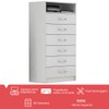 Cômoda Rack 6 Gavetas Tallinn com Nicho 13444 Branco - Pnr Móveis