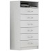 Cômoda Rack 6 Gavetas Tallinn com Nicho 13444 Branco - Pnr Móveis