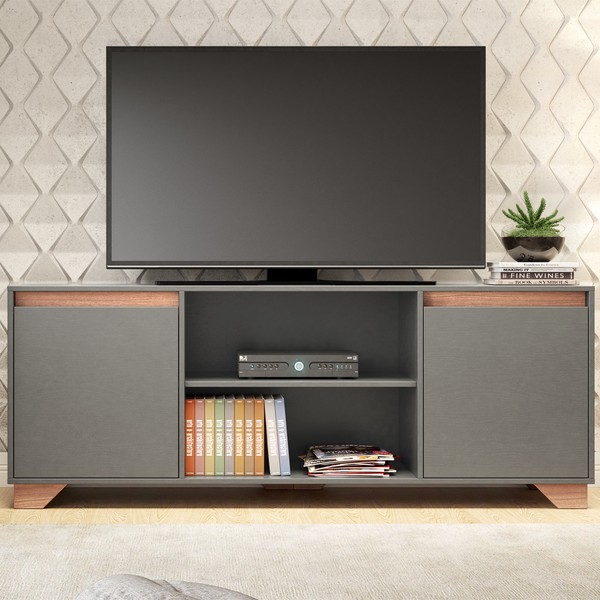 Rack para TV Até 50 Polegadas Benevello 2 Portas 2031 Grafite - Quiditá Móveis