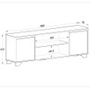 Rack para TV Até 55 Polegadas Benevello 2 Portas 2032 Branco - Quiditá Móveis
