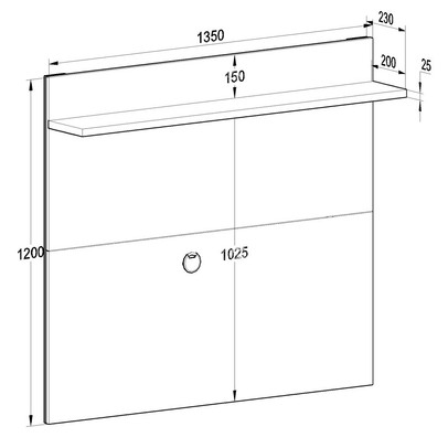 Painel para TV Até 40 Polegadas Benevello 2034 Grafite - Quiditá Móveis