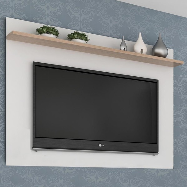 Painel para TV Até 50 Polegadas Benevello 2035 Branco - Quiditá Móveis