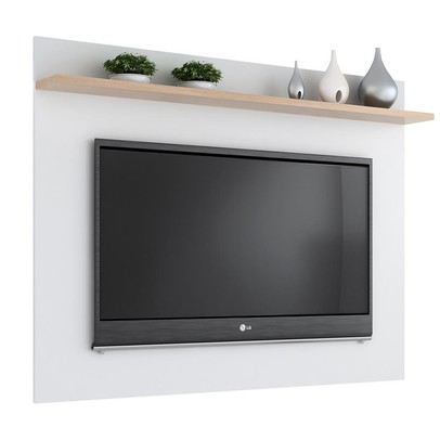 Painel para TV Até 50 Polegadas Benevello 2035 Branco - Quiditá Móveis