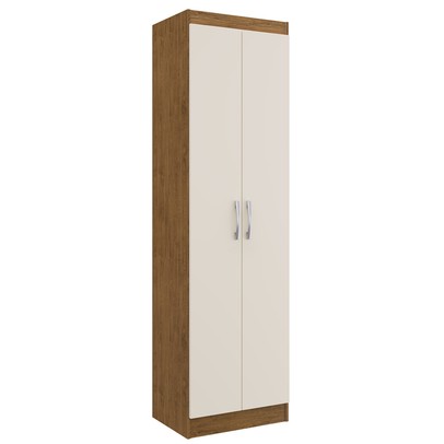 Armário Multiuso Ibiza 2 Portas 4 Prateleiras 4099 Off White/Nogueira - Doripel