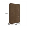 Guarda-Roupa Solteiro Marbella 4 Portas 2 Gavetas 5804 Amarula - Doripel