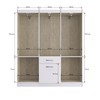 Guarda-Roupa Casal Marbella 6 Portas 2 Gavetas 5806 Off White/Nogueira - Doripel