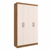 Armário Multiuso Dueto 4 Portas 8 Prateleiras Off White/Nogueira - Doripel