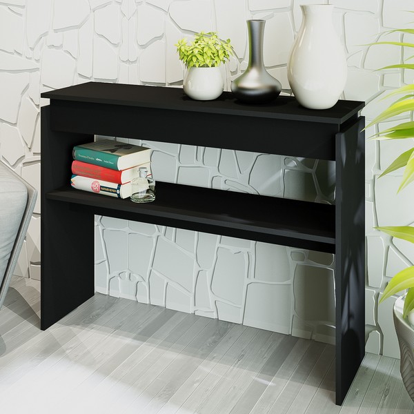 Aparador Buffet Creta com Prateleira Preto - Artely