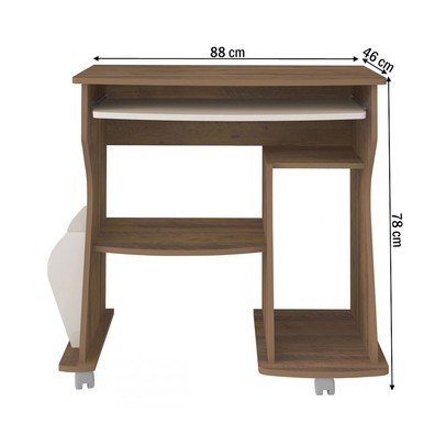 Mesa Escrivaninha 160 3 Nichos Pinho /Off White - Artely