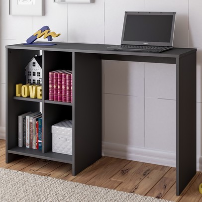 Mesa Escrivaninha Matrix 4 Nichos Preto - Artely