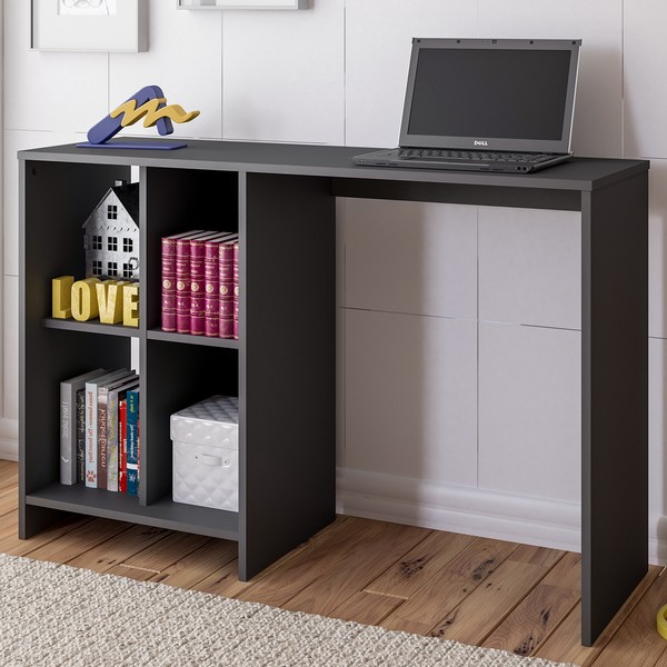 Mesa Escrivaninha Matrix 4 Nichos Preto - Artely