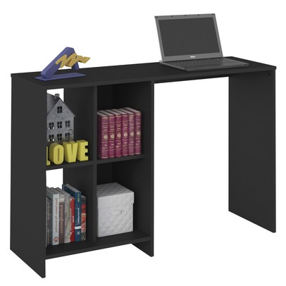 Mesa Escrivaninha Matrix 4 Nichos Preto - Artely