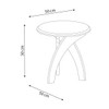Mesa de Canto 100% Mdf Jade Off White C/Pinho - Artely