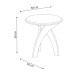 Mesa de Canto 100% Mdf Jade Off White C/Pinho - Artely