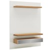 Painel para TV Até 55 Polegadas 100% Mdf com Led 2 Gavetas Tb106e Off White/Freijó - Dalla Costa