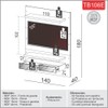 Painel para TV Até 55 Polegadas 100% Mdf com Led 2 Gavetas Tb106e Off White/Freijó - Dalla Costa