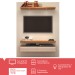 Painel para TV Até 55 Polegadas 100% Mdf com Led 2 Gavetas Tb106e Off White/Freijó - Dalla Costa