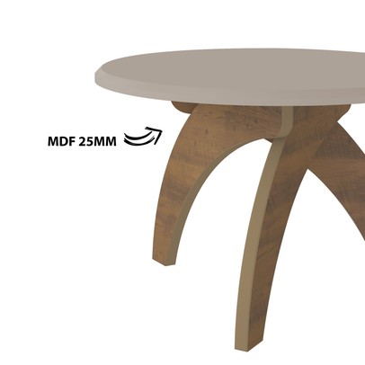 Mesa de Centro Jade Off White C/Pinho - Artely