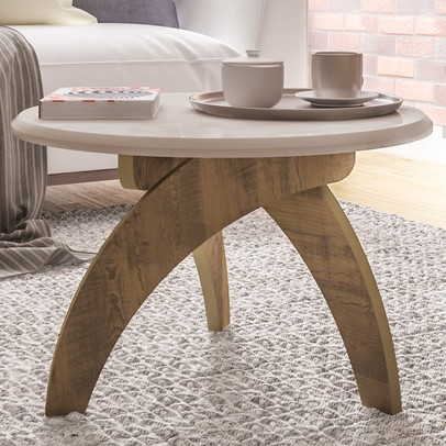Mesa de Centro Jade Off White C/Pinho - Artely