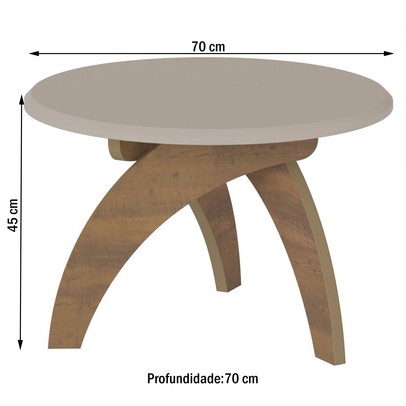 Mesa de Centro Jade Off White C/Pinho - Artely