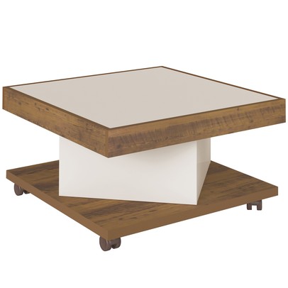 Mesa de Centro Saara Pinho/Off White - Artely