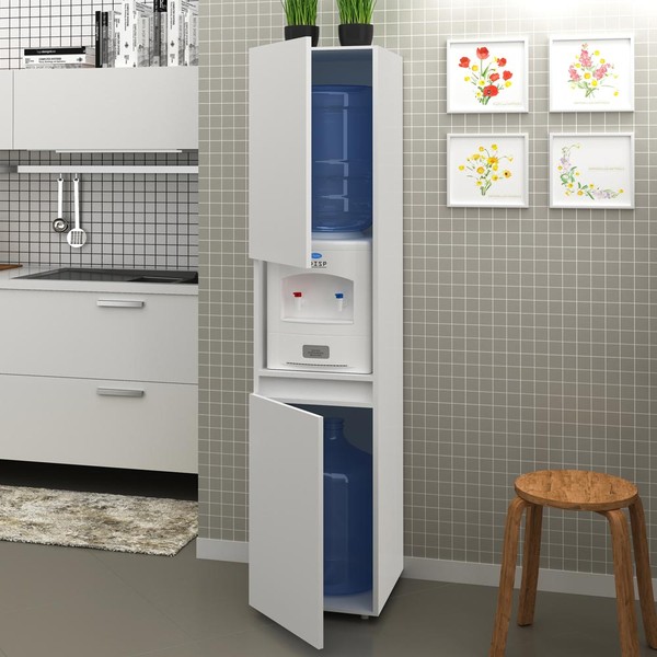 Armário de Cozinha para Bebedouro 2 Portas Bl3312 Branco - Tecno Mobili