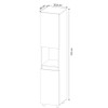 Armário de Cozinha para Bebedouro 2 Portas Bl3312 Branco - Tecno Mobili