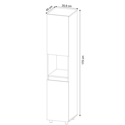 Armário de Cozinha para Bebedouro 2 Portas Bl3312 Branco - Tecno Mobili
