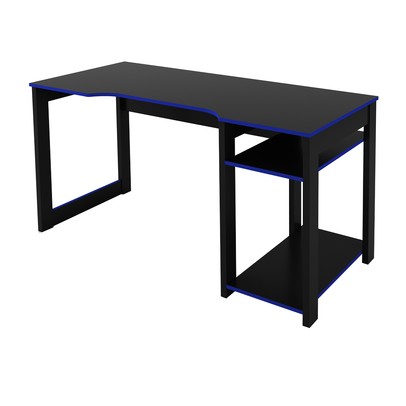 Mesa Gamer Destiny Ideal para 3 Monitores Preto/Azul - Tecno Mobili