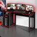 Mesa Gamer Destiny Ideal para 3 Monitores Preto/Vermelho - Tecno Mobili